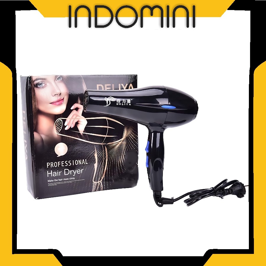 INDOMINI R348 HAIR DRYER DELIYA PENGERING RAMBUT MODERN PROFESIONAL SALON DENGAN SUHU BISA DIATUR