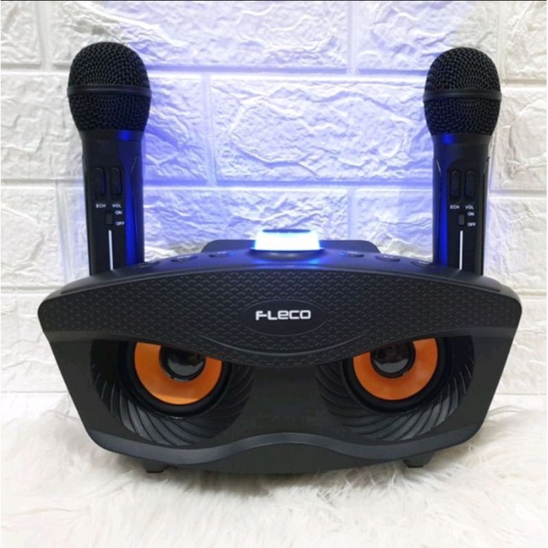 Speaker Mic Fleco Karaoke FL - 311 Free Mic Wireless Speaker Bluetooth