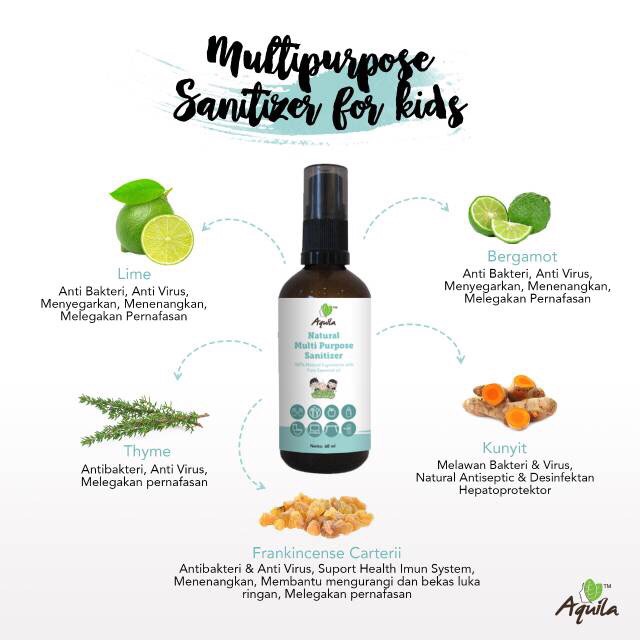 Multi Purpose Sanitizer Aquila Kids 60ml