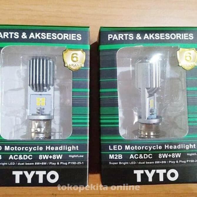 Termurah  Lampu Led Motor Original Tyto Ayoto T19 M2B H6 Ac/Dc 16Watt