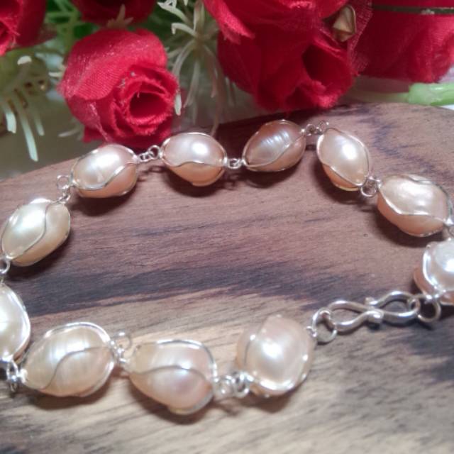 Gelang Perak Mutiara Lombok