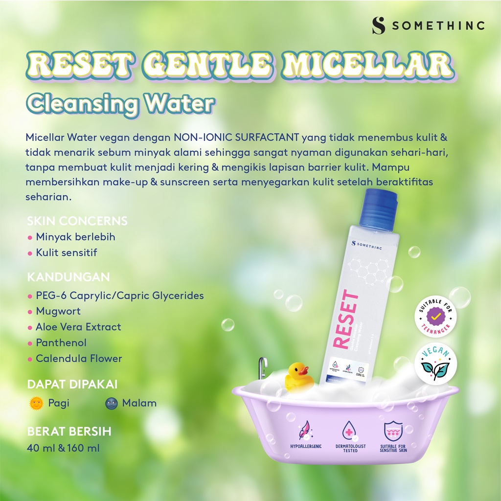 SOMETHINC Reset Gentle Micellar Cleansing Water