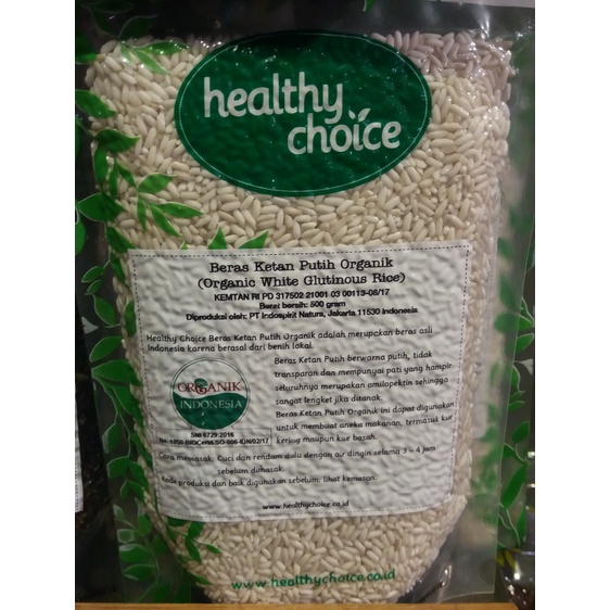 

KETAN-BERAS- HEALTY CHOICE BERAS KETAN PUTIH ORGANIK 500GR -BERAS-KETAN.