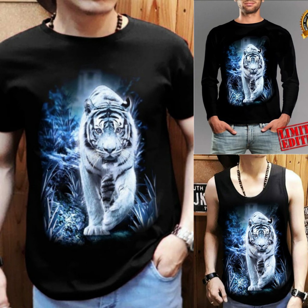 Shalch Trendy / T-shirt / Singlet / Kaos Panjang Motif Macan Es