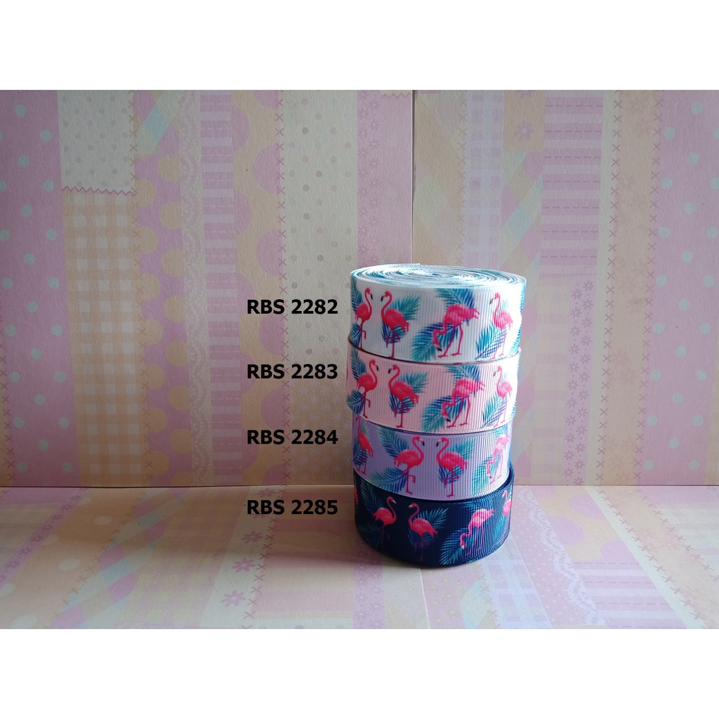 

[10 YARD] PITA GROSGRAIN MOTIF FLAMINGO SALE RBS 2282,2283,2284,2285