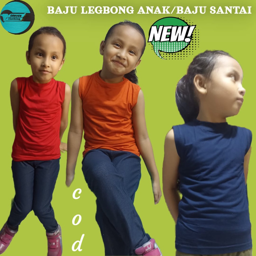 tanktop lekbong kutung anak perempuan dan laki-laki