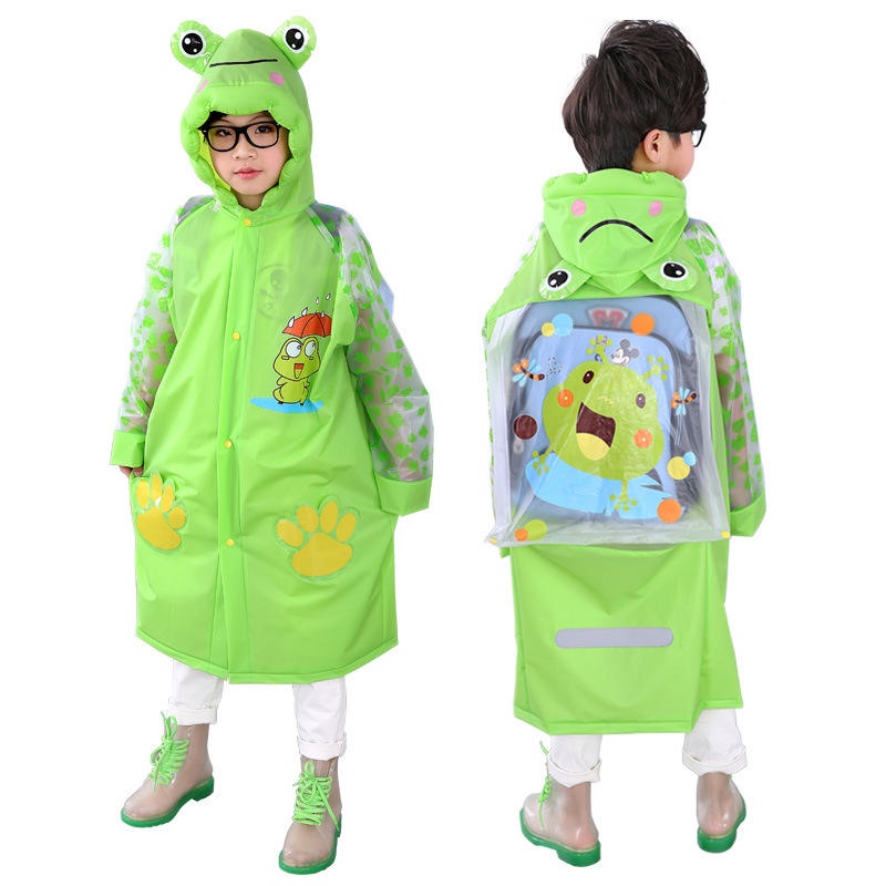 Jas Hujan Anak Terusan Backpack Karakter Untuk 6 Sd 12 Tahun Children Raincoat Cartoon