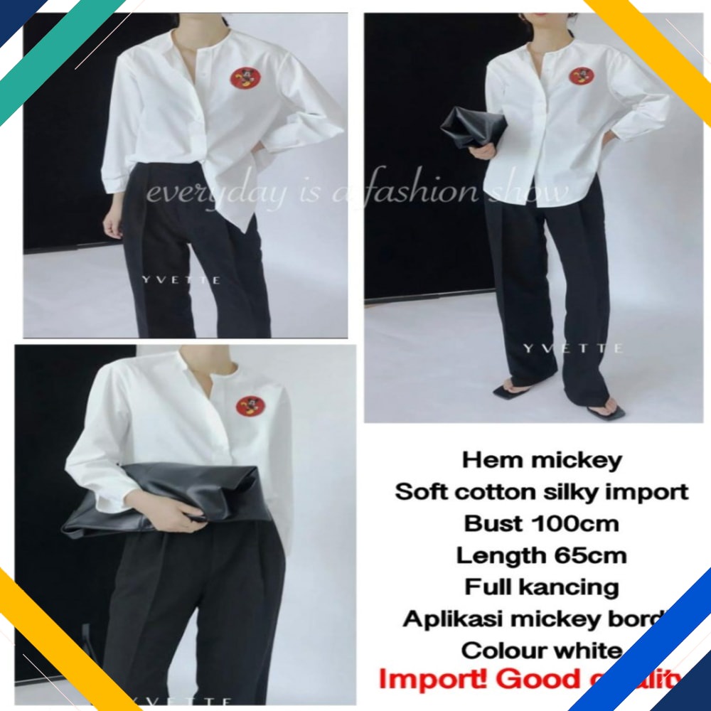 Hem mickey import Kekinian Baju Atasan Wanita 0141 Premium UBZ