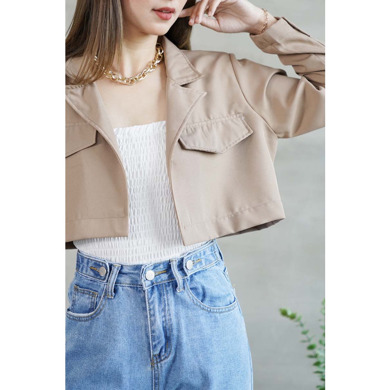 Lexy Cropped Blazer Atasan Wanita Top