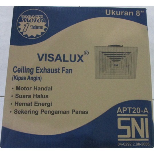 APT20-A Ceiling Exhaust Ventilasi Fan 8 inch Visalux/Kipas Angin Hisap Plafon diameter 20 cm