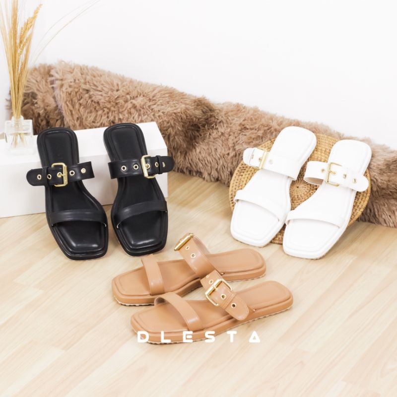 sendal flat || MERLIN || sandal flat wanita/ sandal wanita terbaru/ sandal wanita kekinian By DLESTA.ID