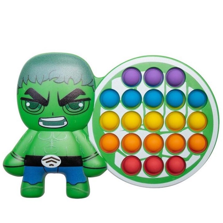 Mainan anak Pop It Avengers fidget push / pop it karakter lucu