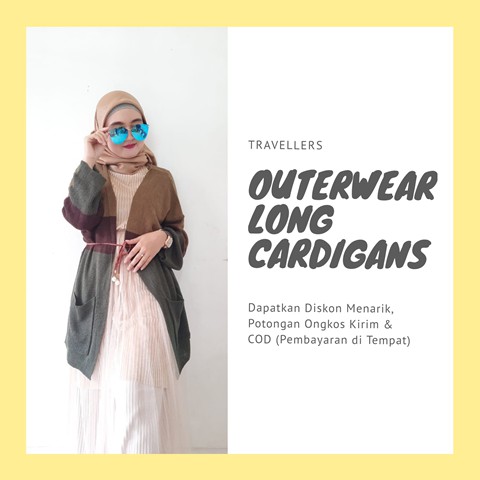 Outerwear Long Cardigans Cardigan Rajut by Travellers