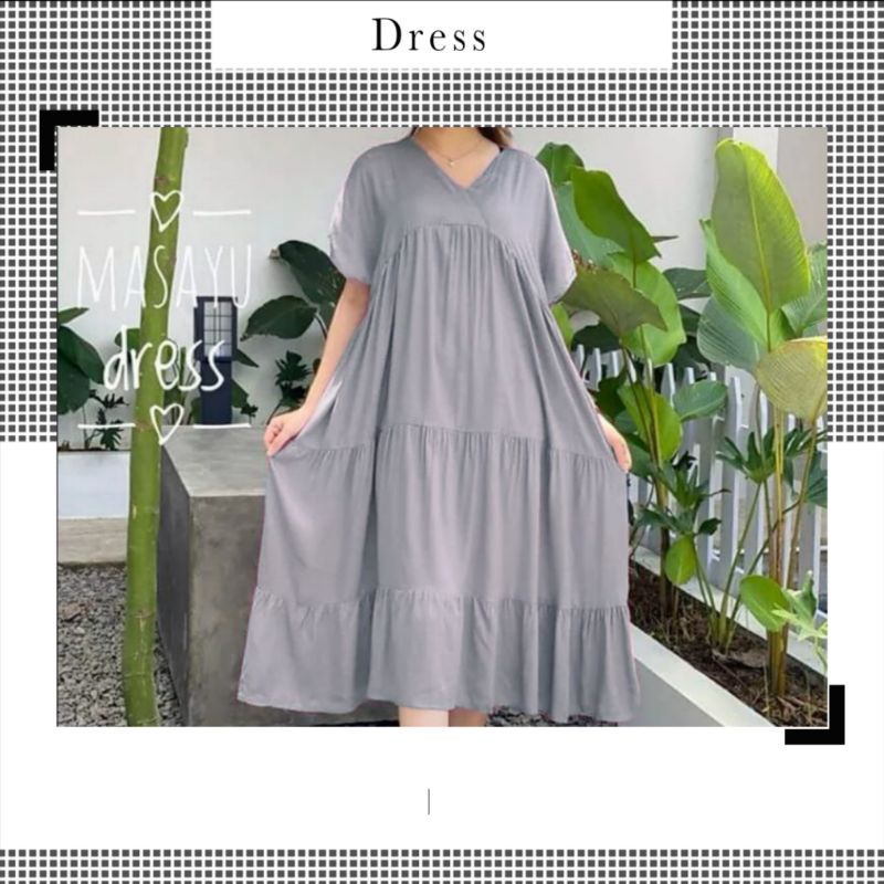 DASTER POLOS/DRESS MIDI WANITA/MASAYU DRESS