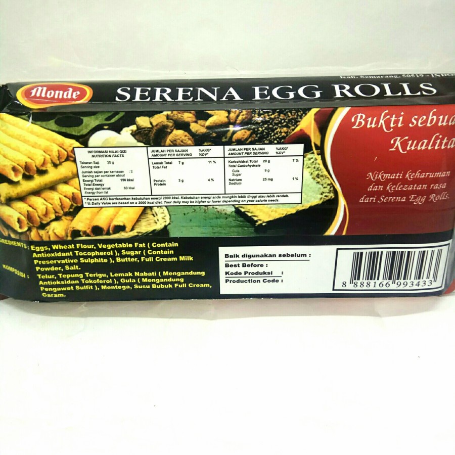 Monde Serena Egg Roll 60gr