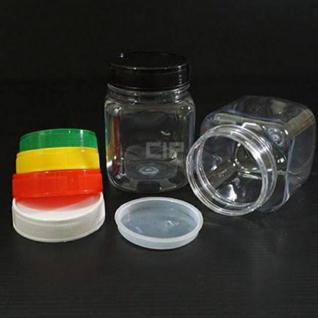 toples jar kotak plastik  100ml per 12 pcs