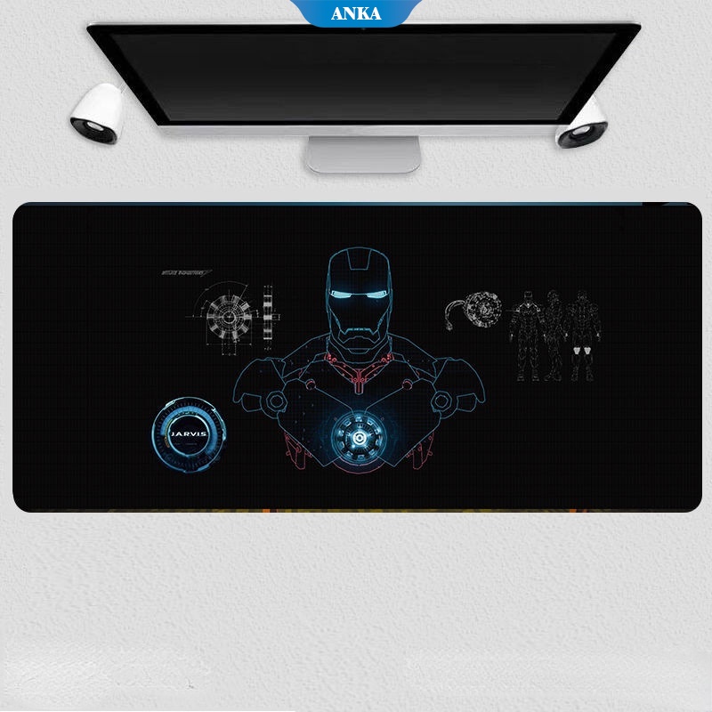 Mouse pad Marvel's The Avengers papan ketik Marvel Comics besar Iron Man