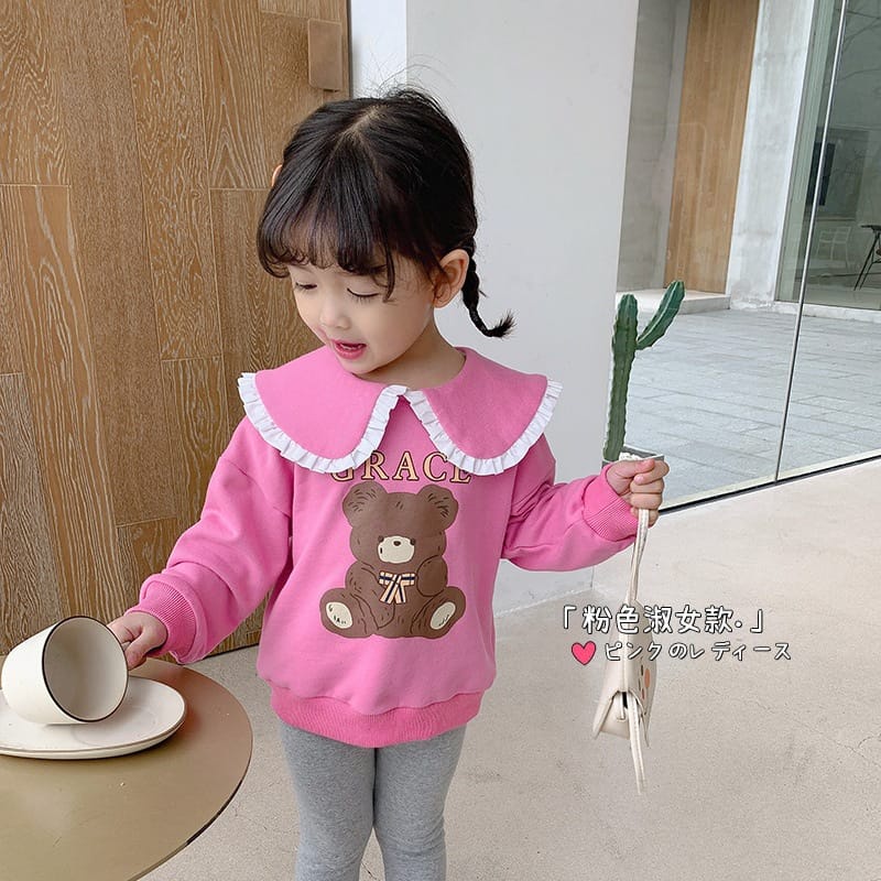 HappyOliver PASSWORD ATASAN GRACE BEAR Atasan Sweater 1 - 7 Tahun Baju Anak BerKualitas