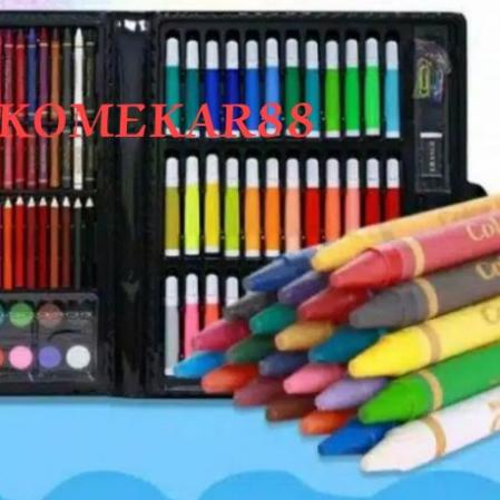 

➧ Art set isi 150 pcs pensil crayon warna set alat lukis ➶