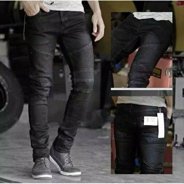 Celana Bikers Skinny Jeans {celana bikers jeans pria)