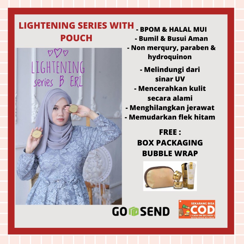 B erl Paket Pencerah Wajah Lightening Series Berl kosmetik Penghilang Flek Hitam bekas Jerawat