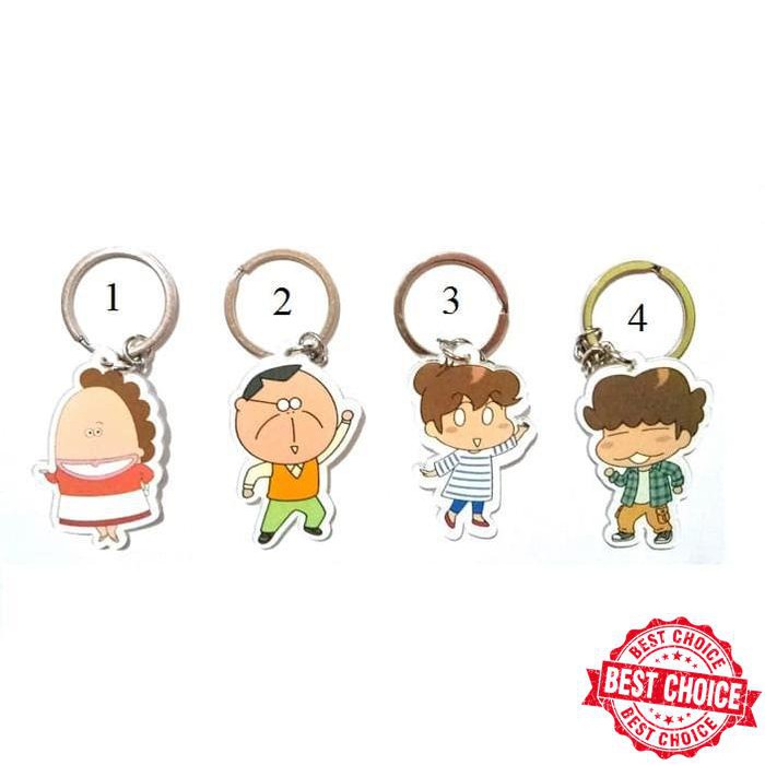Promo Gantungan kunci keychain akrilik anime atashinchi ibu bapak mikan yuzu Murmer
