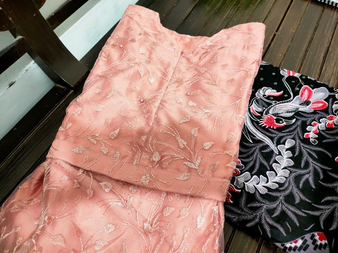 (termurah - Ori & Real Pic! Busui_3 Warna) Batik Couple Andhini Kebaya Couple Brukat Anabel - Bs073