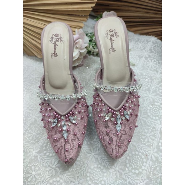 rafaizoutfit diamond sepatu wanita heels cantik warna Mauve 10cm