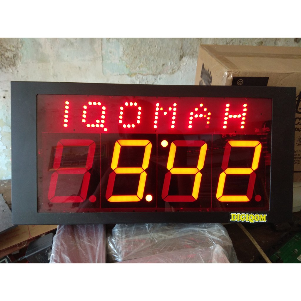 jam digital masjid timer iqomah segmen.