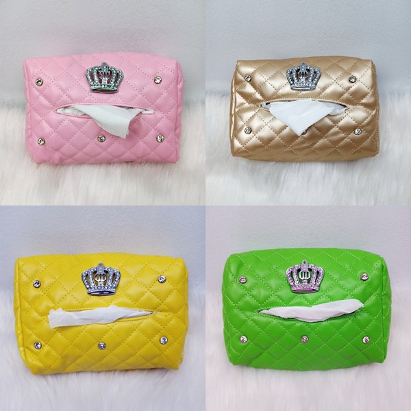 5 Color Tempat Tisu Gantung Crown Mahkota CHXNEL SWAN DAD Sarung Tisu Sunvisor Belakang Jok Mobil