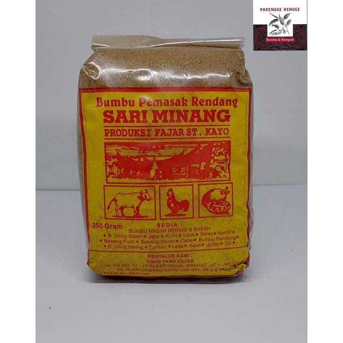 

Silahkan Order] Bumbu Pemasak Rendang / Asli Sari Minang / Bumbu Rendang 250gr