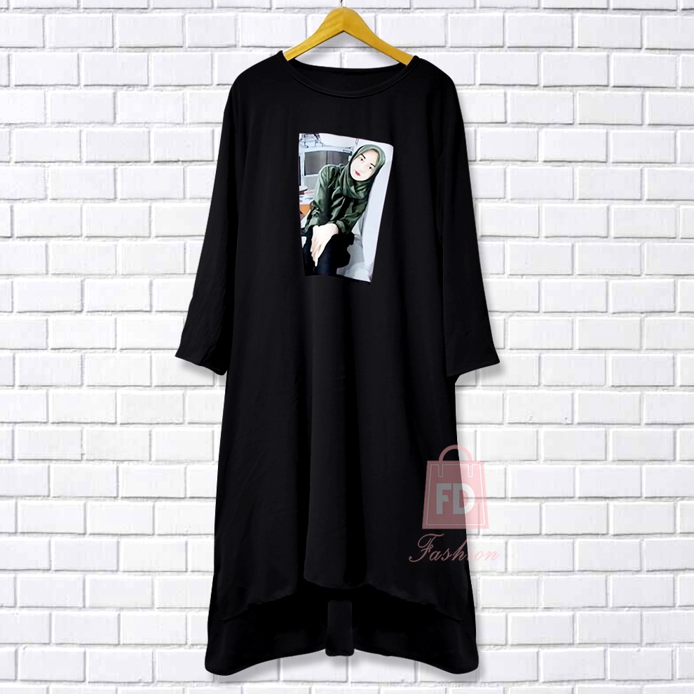 Jual Midi Sablon Bahan Crinkle Midi Dress Sablon Midi Crinkle Airfow Midi Dress Wanita