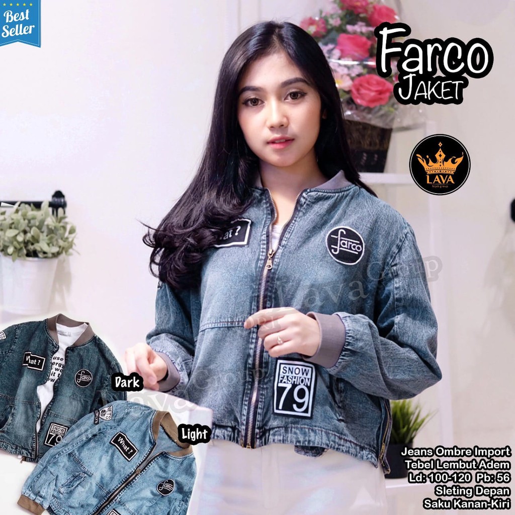 Jaket Farco Jeans Import / Jaket Jeans Cewek Stylish
