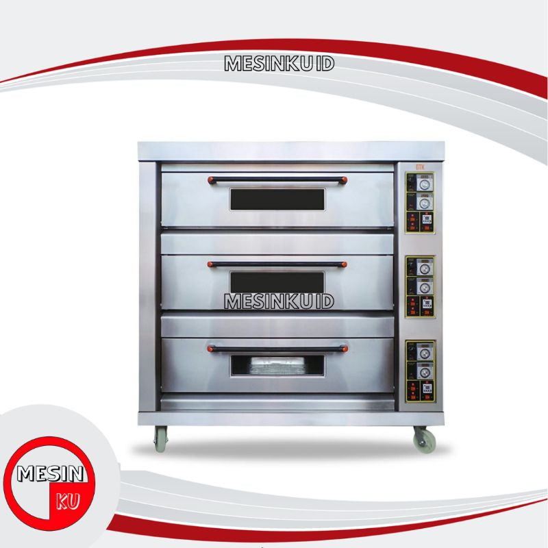 Gutaka Gas Oven 3 Deck 9 Tray Oven Roti Otomatis GTK