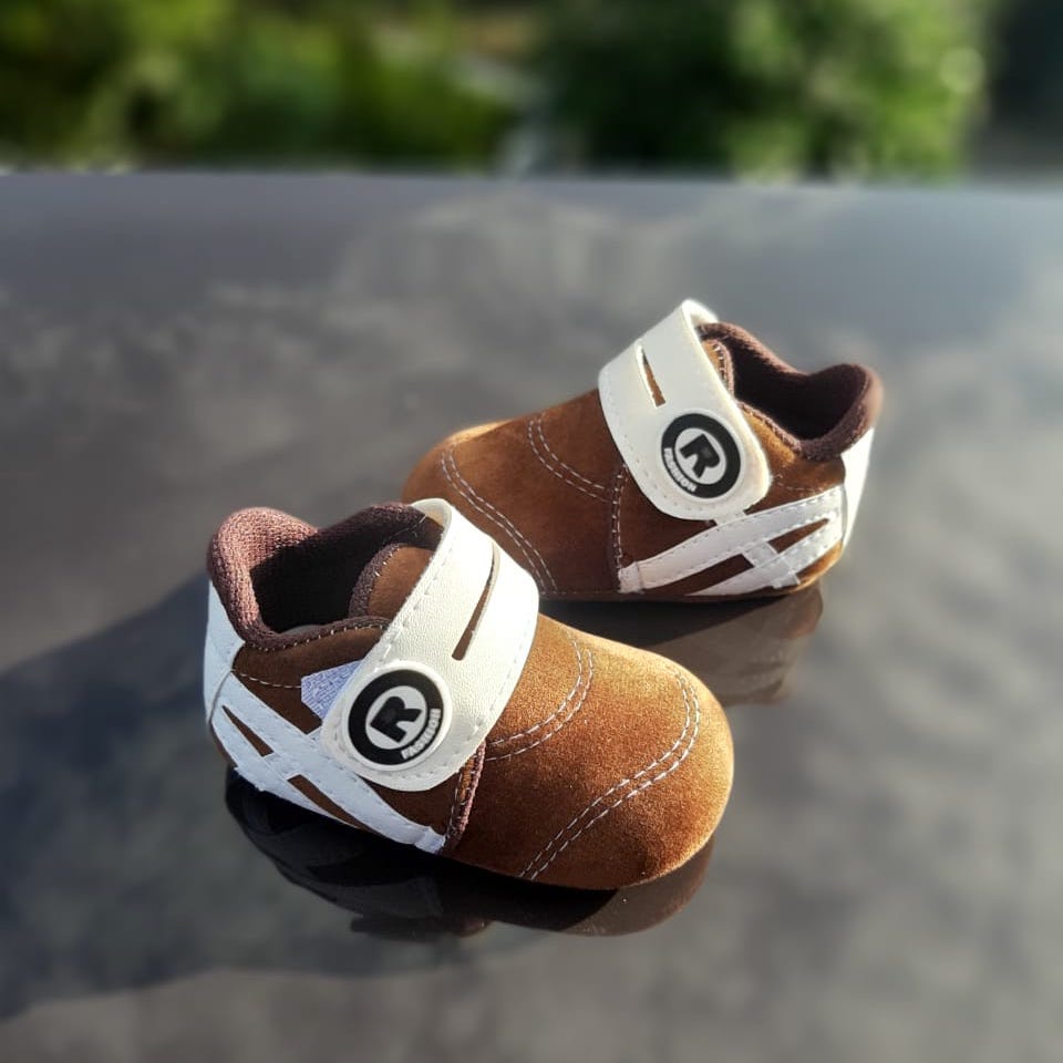 VINANDOZ PRL05 Sepatu anak Bayi Newborn Prewalker Laki Laki Perempuan Bahan Super Lembut Motif Prepet 0-11 bulan