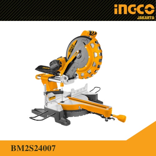 Miter Saw 12" Sliding Mesin Potong Aluminium MItre Saw INGCO BM2S24007