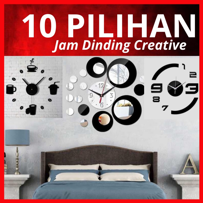 Jam Dinding Besar Dekorasi Dinding / Jam Dinding Besar DIY / Jam Dinding Murah