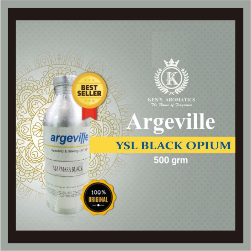 Parfum Black Opium ( Marmara Black ) Argeville Biang Murni Repack Ukuran 100ml,  250ml