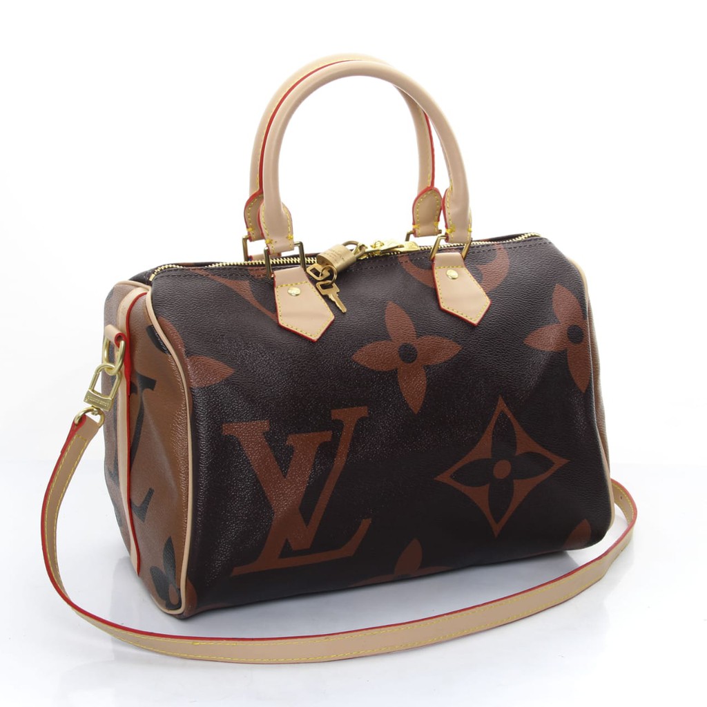 Grosir Tas Murah Tas LV Speedy 30 Giant Monogram COKLAT TUA Seprem 40391-3