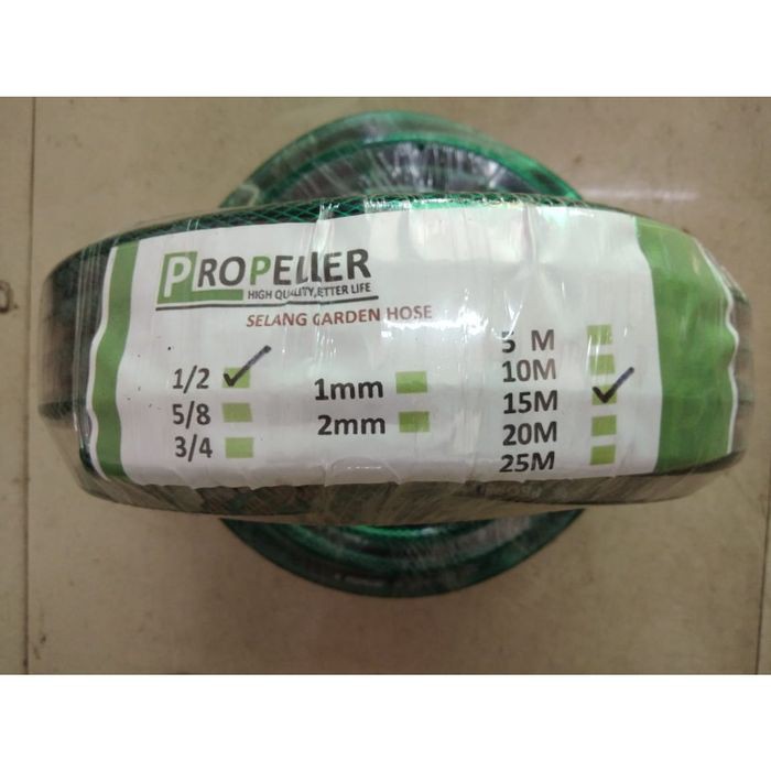 Selang Anti Lumut 1.2 x 15 Meter - Selang Benang Air Garden Hijau 1rol