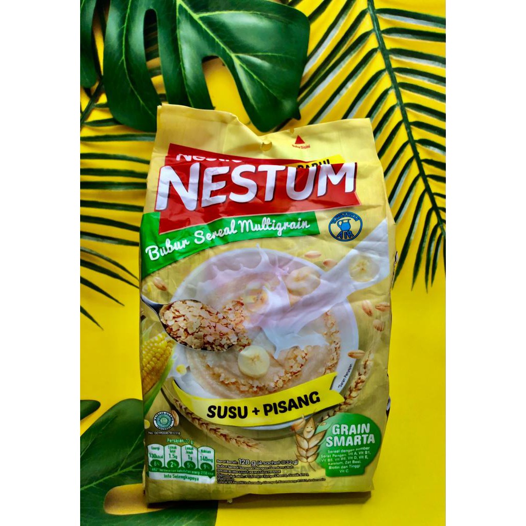 NESTLE NESTUM SUSU + PISANG ( 1paket @ 132 gr si 4 sachet @32 gr)