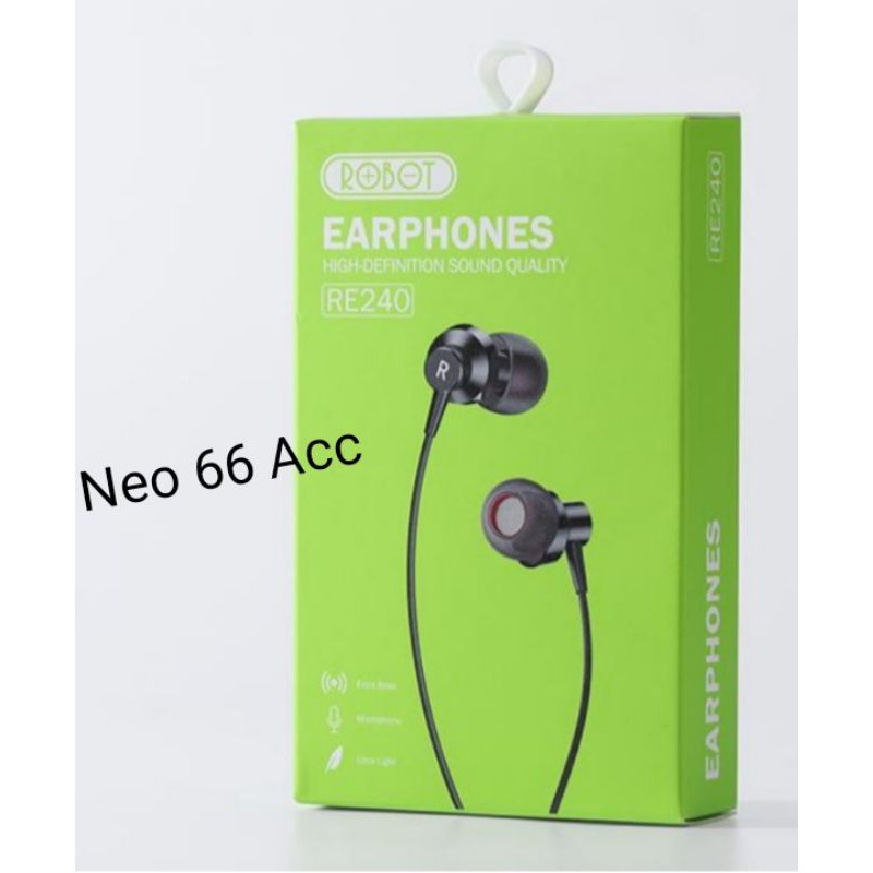 Earphone / Handsfree ROBOT RE240 Wired Headset High - Definition Sound