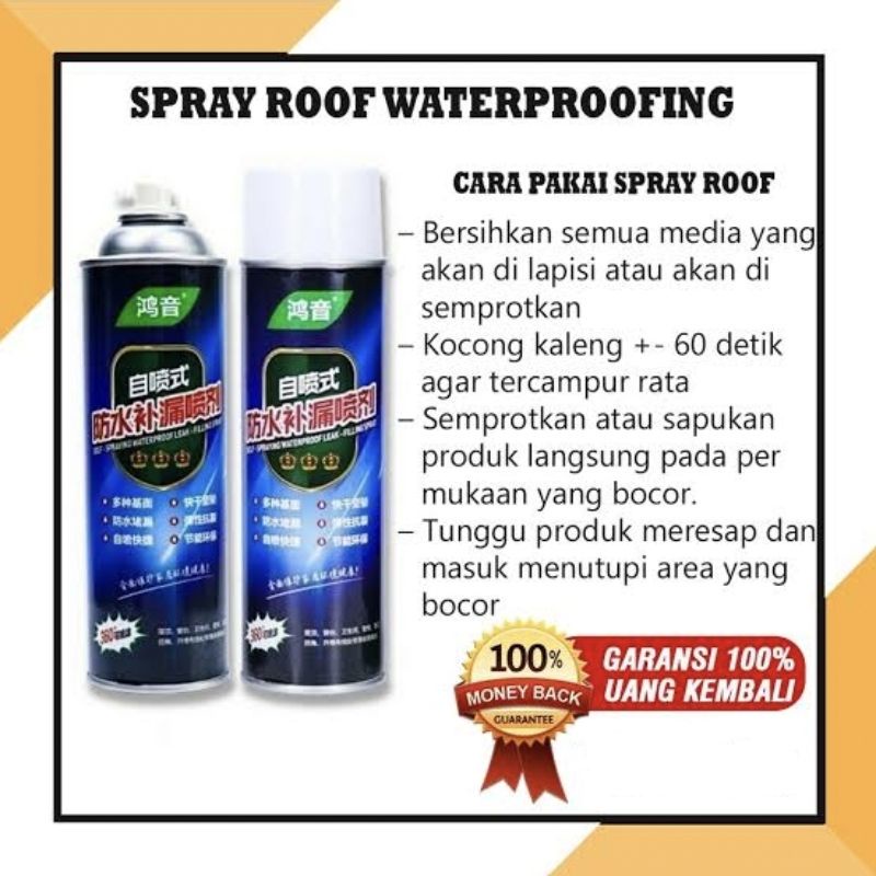 Jual 🆗COD SPRAY ANTI BOCOR AJAIB ATAP TAHAN AIR Waterproof Leak Stop ...