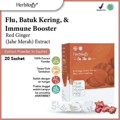 HERBILOGY On The Go Red Ginger Extract Powder Minuman Immune Booster