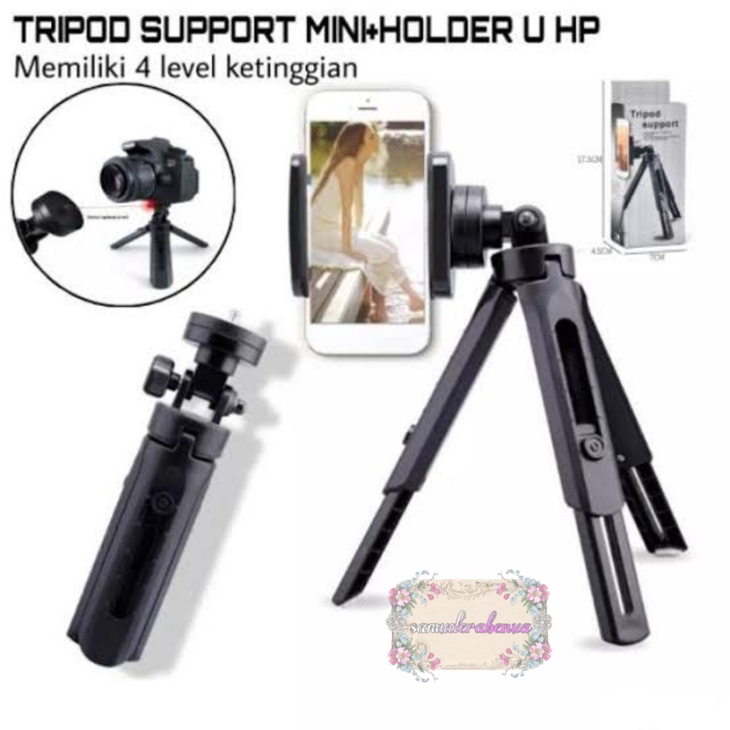 HD3 Tripod Support Tripod Mini Plus Holder TRIPOD SUPPORT MINI 4 LEVEL PHONE EXTENDABLE WITH HOLDER U universal PHONE HOLDER SB3036