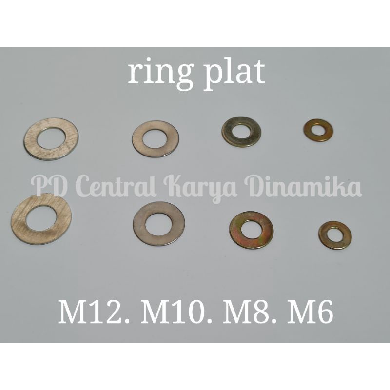 RING PLAT M8 TEBAL ISI 50PCS
