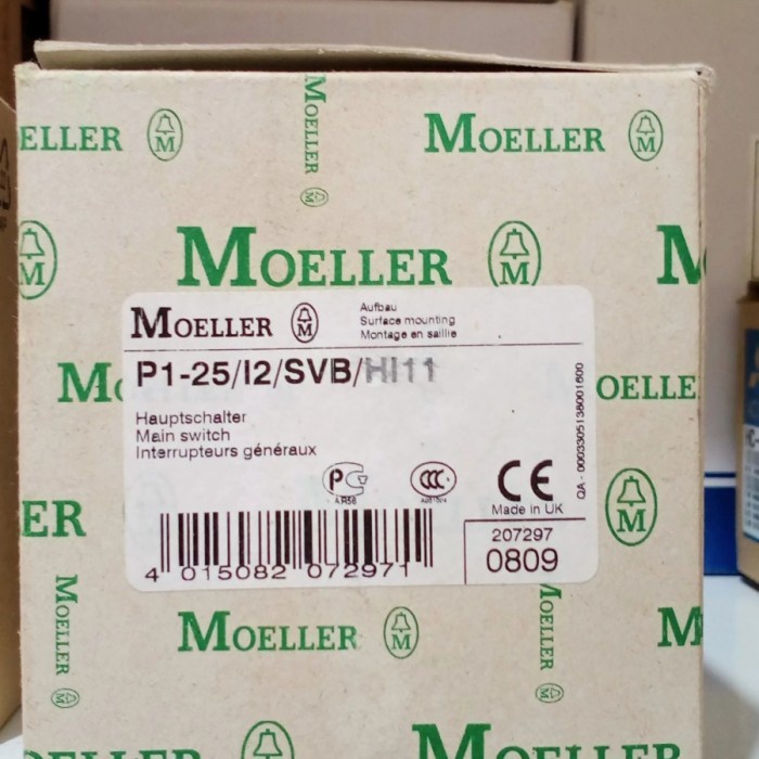 MAIN SWITCH MOELLER P1-25/12/SVB/HL11 25A BEST