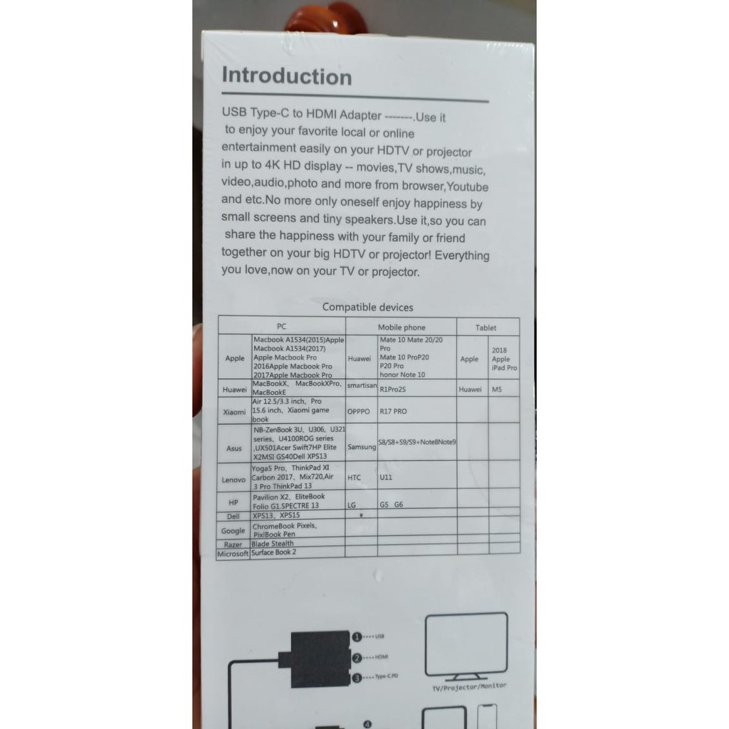 Kabel Converter USB 3 in 1 Type C To HDMI - TypeC - USB 3.0