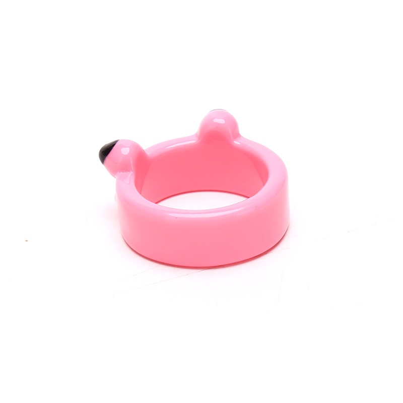 Cincin Bentuk Hewan Katak Bahan Polymer Clay Resin