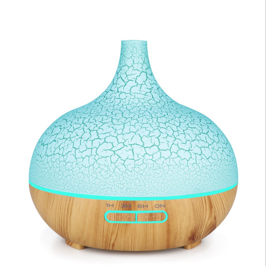 Humidifier Air 400ML Aromaterapi Difuser Model Pecah Dengan Remote (TIDAK FREE OIL)-CORONG PECAH MUDA